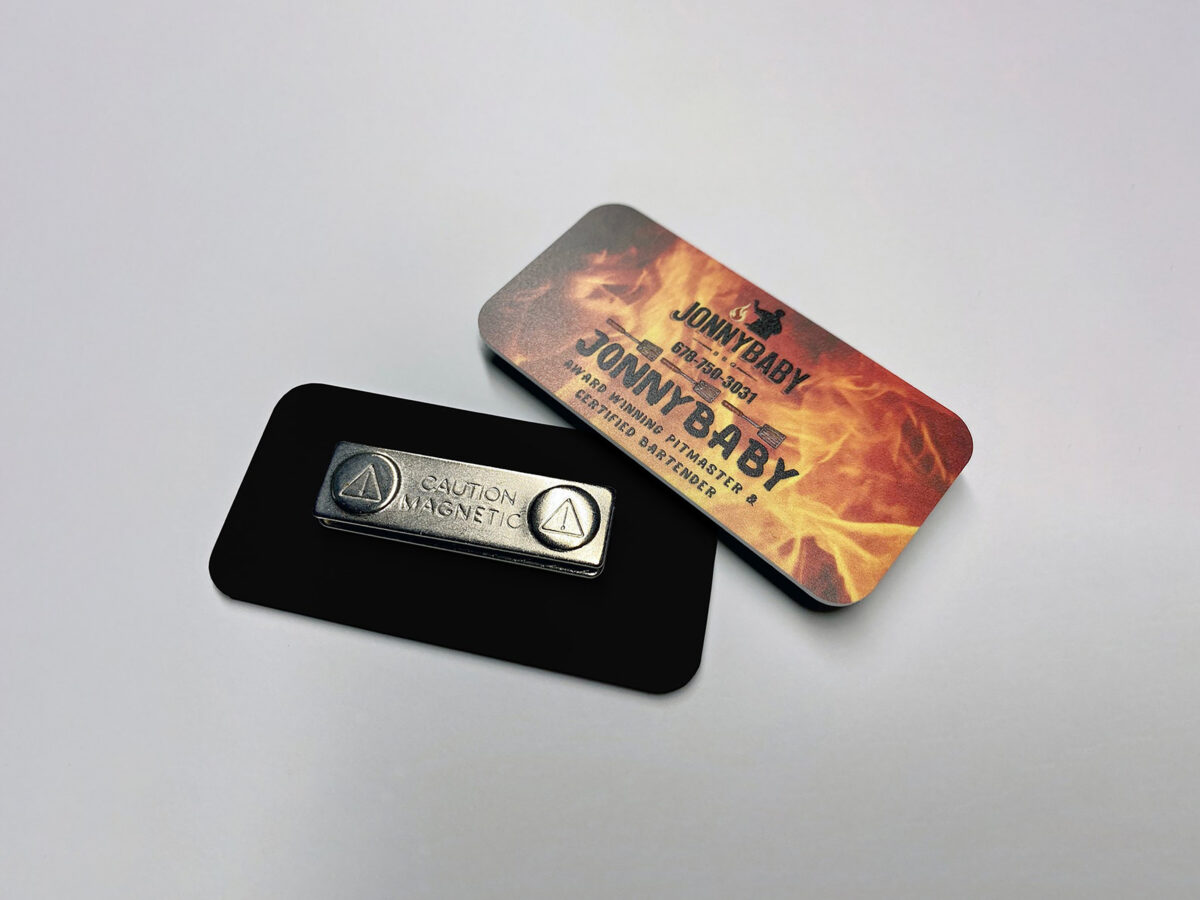 Custom Name Tag With Magnet 3"x1.5" - Image 1