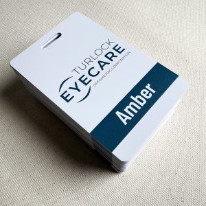 Custom ID Card – Plastic Badge with Slot Punch - Front Print Only